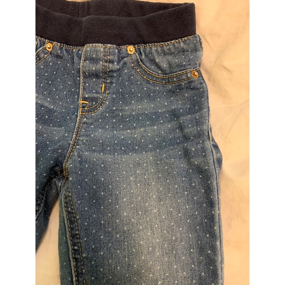 Girls Denim polka dot Jeggings - Picture 2 of 3
